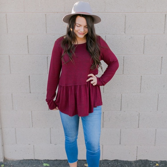 JODIFL sweater in maroon or burnt red - Picture 4 of 6